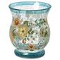 Transpac Blue Multi-Flower Crackle Votive - image 1