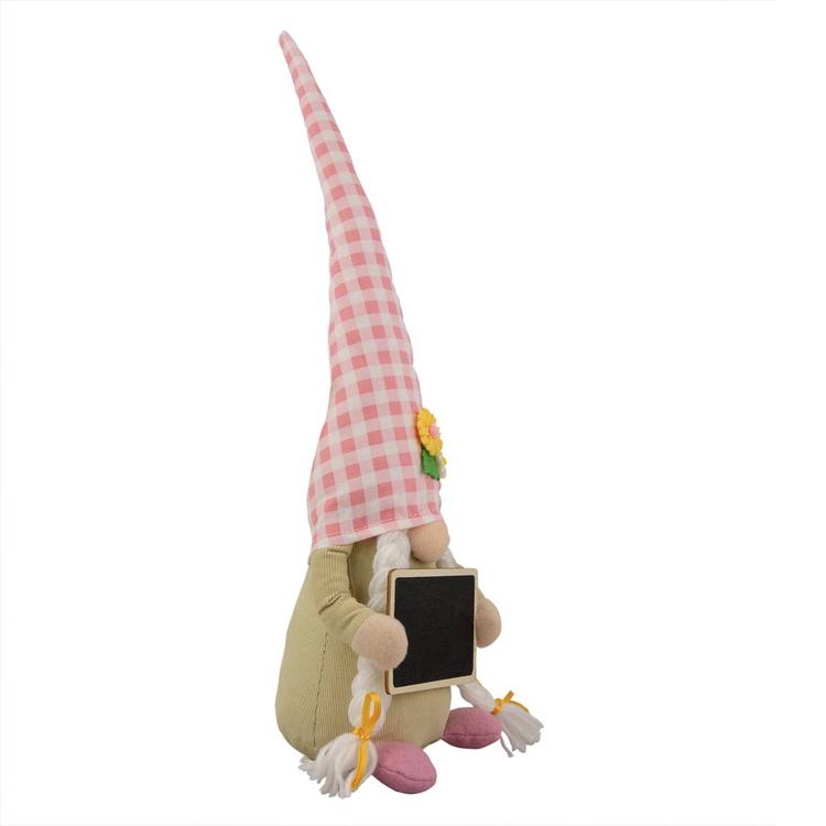 Northlight Seasonal Springtime Girl Gnome with Chalkboard