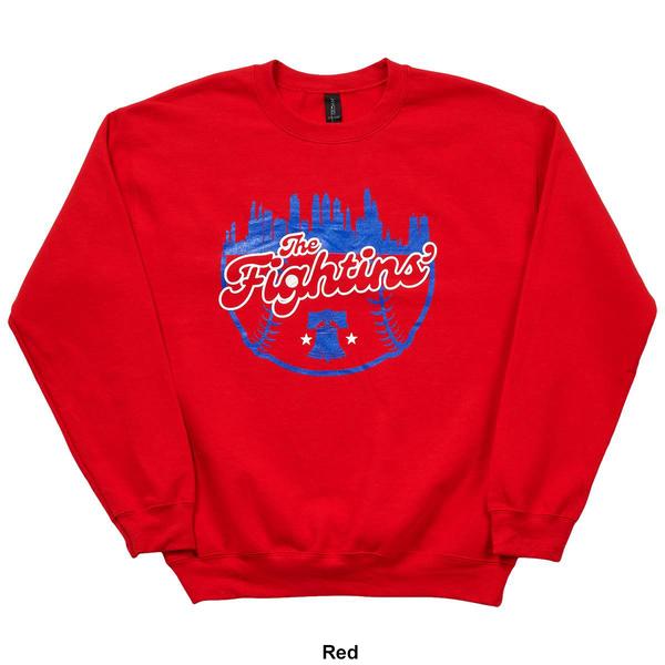 Mens Fightins'' Skyline Crew Sweatshirt