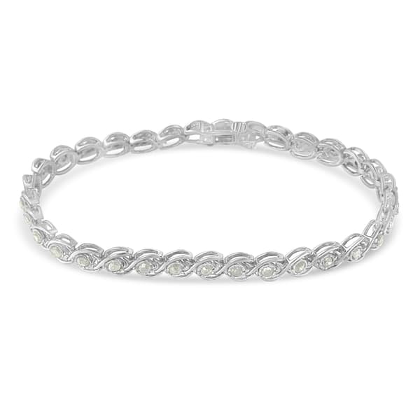 Diamond Classics&#8482; Diamond Sterling Silver Link Bracelet