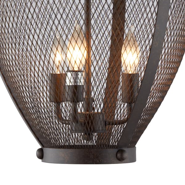 9th & Pike&#174; Brown Iron Vintage Caged Chandelier