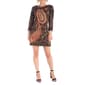 Womens 24/7 Comfort Apparel Paisley Long Sleeve Shift Dress - image 1