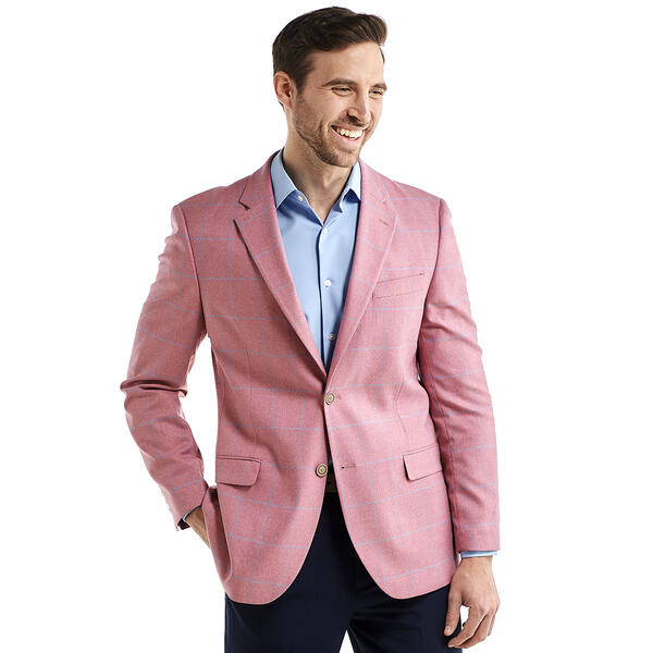 Mens Nautica Windowpane Sport Coat - Pink - image 