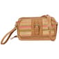 Womens Bueno Striped Woven Double Zip Flap Crossbody Wallet - image 1