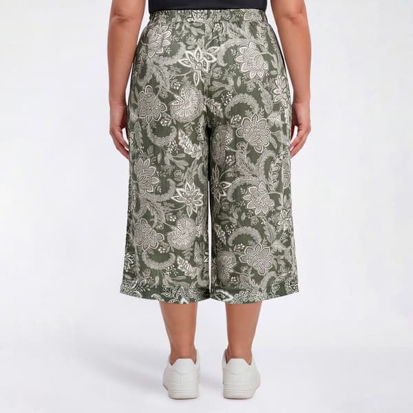 Plus Size Preswick & Moore® Floral Paisley Cropped Palazzos
