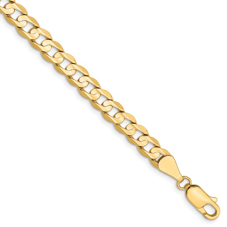 Gold Classics(tm) 5.25mm. 14k Open Concave Curb Necklace