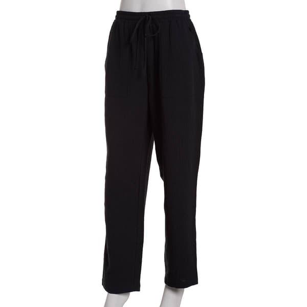 Womens Architect&#40;R&#41; Drawstring Elastic Waist Gauze Ankle Pants - image 