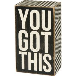 Primitives By Kathy You Got This Box Sign