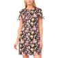 Womens Cece Short Sleeve Print Bow Trim Dress - image 1