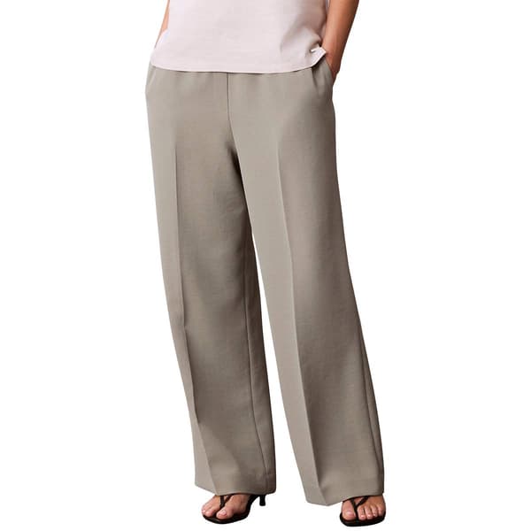 Womens Calvin Klein Pull On Drawstring Waist Straight Leg Pants