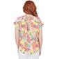 Womens Ruby Rd. Tropical Twist Woven Tie Front Floral Blouse - image 2