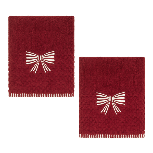 Avanti Bow 2pk. Hand Towel Set - image 