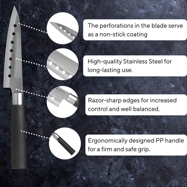 BergHOFF DiNA Codon 5in. Santoku Knife w/ Holes