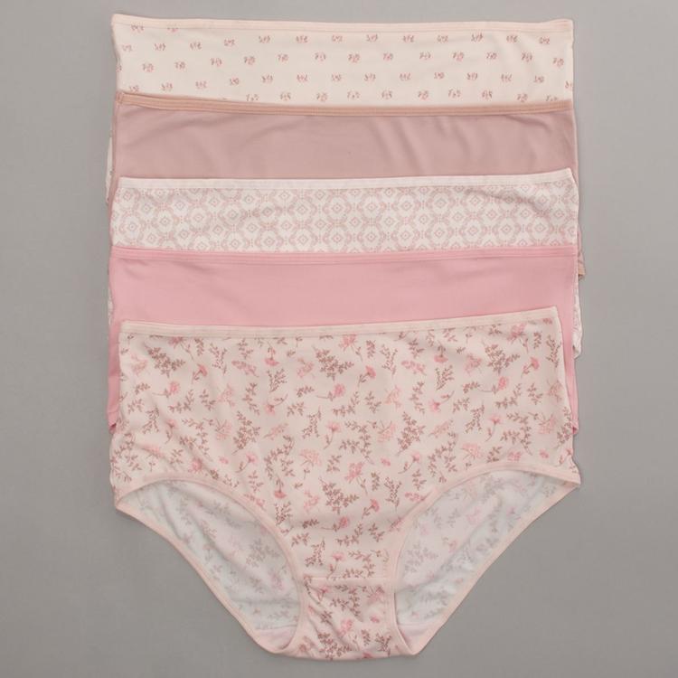 Plus Size Laura Ashley(R) 5pk. Brief Panties - LS8647-5PKCD