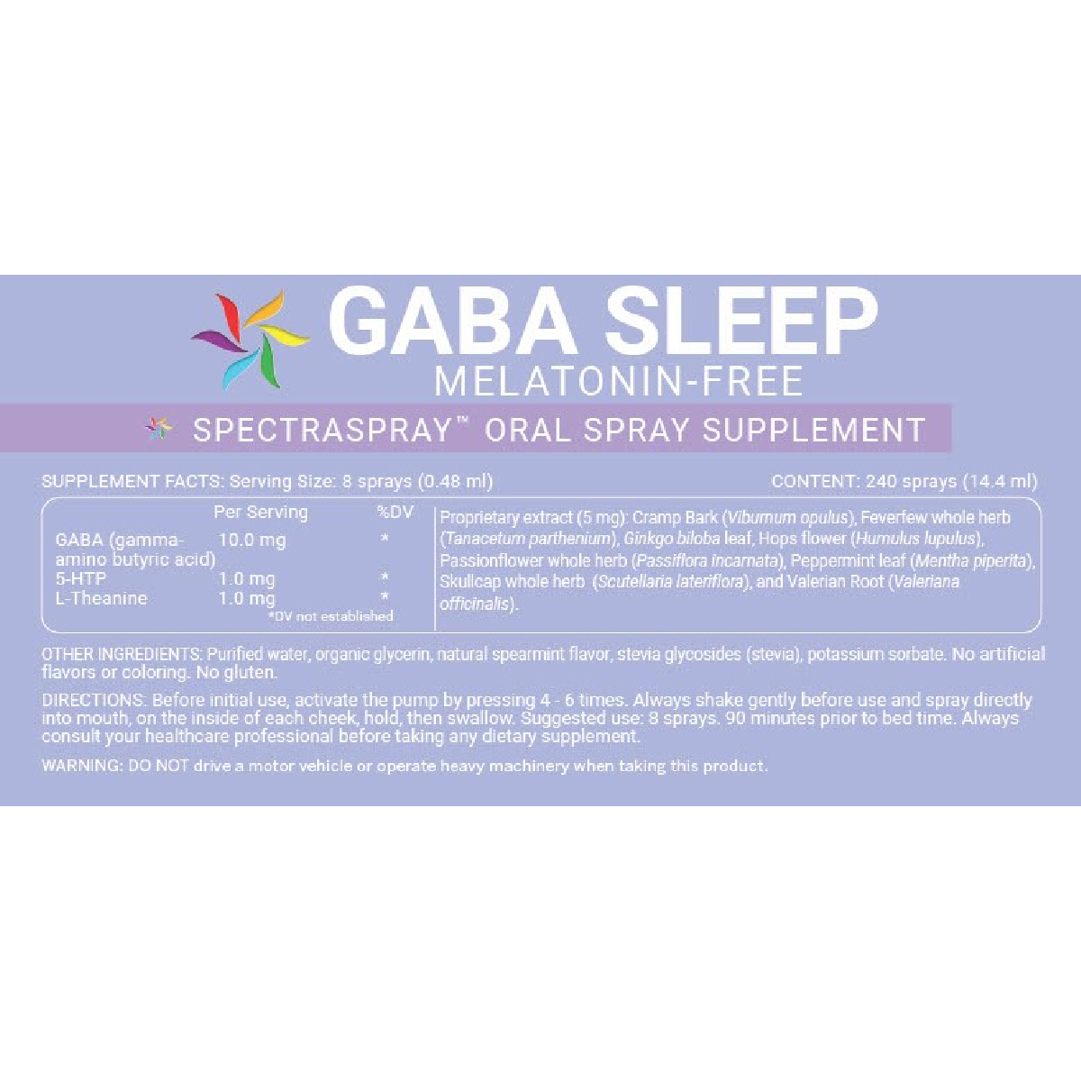 Spectraspray® Gaba Sleep Melatonin Free Oral Spray Supplement