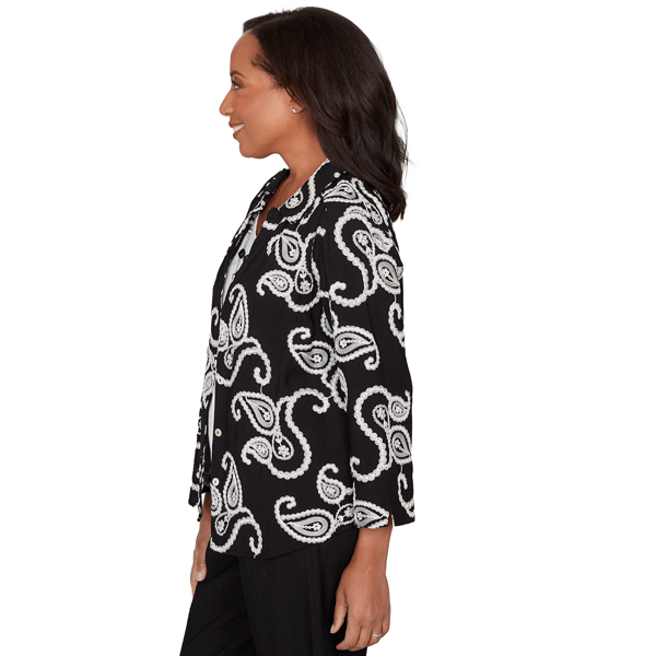 Womens Alfred Dunner Crowd Pleaser Paisley Two in One Blouse