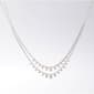 Rosa Rhinestones Silver-Tone Plated Pearl Trim Duo Rows Necklace - image 1