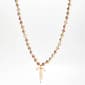 Ashley Gold Plated Necklace w/ Ribbon Pendant & Ceramic Beads - image 1