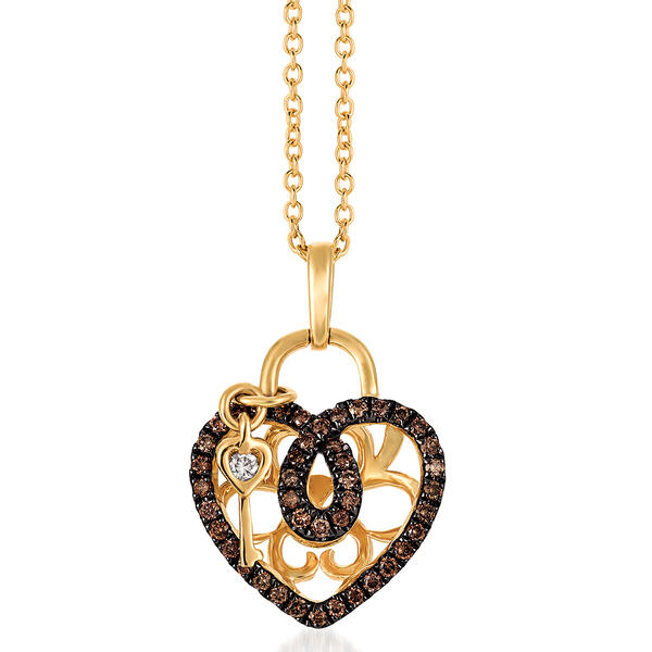 Le Vian&#40;R&#41; 14kt. Gold 1/5ctw. Diamond Pendant Necklace - image 