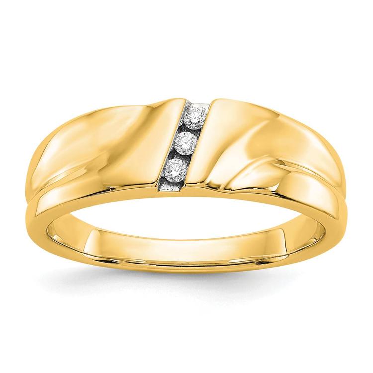 Mens Gentlemens Classics(tm) 14kt. Gold 1/15ctw. Diamond Ring