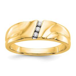 Mens Gentlemens Classics(tm) 14kt. Gold 1/15ctw. Diamond Ring
