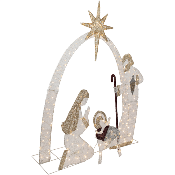 Northlight LED Holy Family Nativity Scene Outdoor Christmas Décor