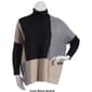 Womens Joseph A. Long Sleeve Color Block Poncho Sweater - image 2
