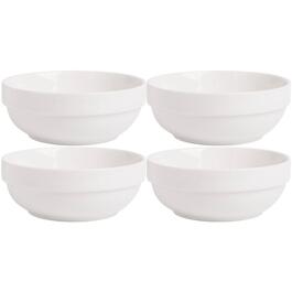 Home Essentials 6in. White Round All Purpose Bowls - Set of 4