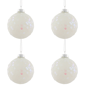 Northlight 4ct. Frosted Sequined Christmas Ball Glass Ornaments - image 2