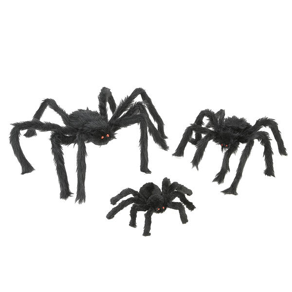 National Tree Black Spider Halloween Decoration - Set of 3 - image 
