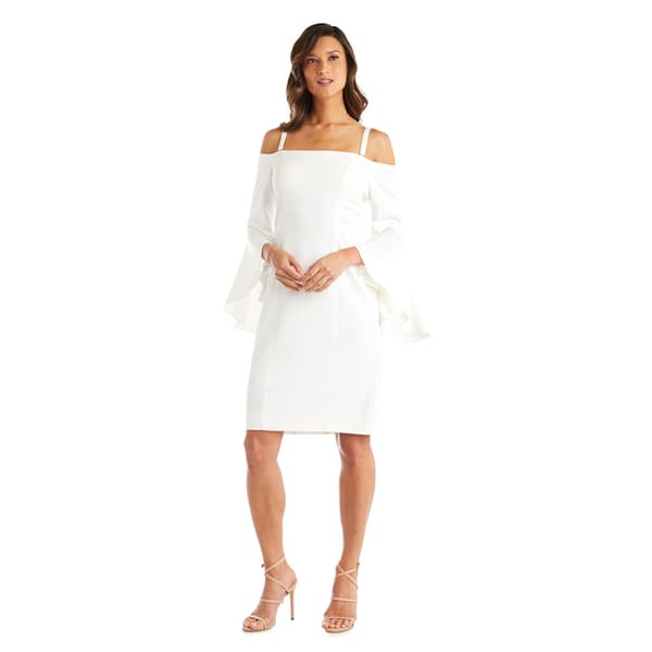 Womens R&M Richards Off the Shoulder Bell Sleeve Cocktail Dress