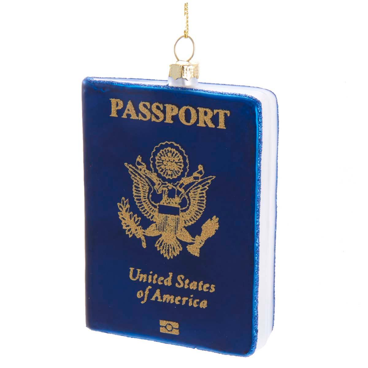 Kurt S. Adler Glass Passport Ornament