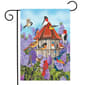 Birds & Lilacs Birdhouse Garden Flag - image 1