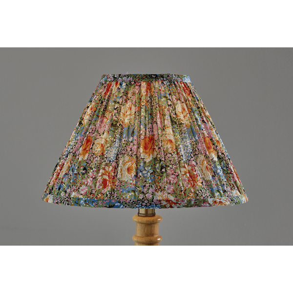 Adesso Faye Table Lamp with Soft Pleated Floral Fabric Shade