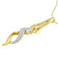 Espira 10kt. Gold 1/20ctw. Diamond Accent Swirl Necklace - image 3