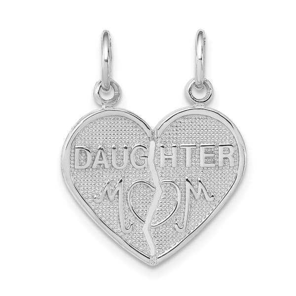 Gold Classics&#40;tm&#41; 14kt. DAUGHTER MOM Break Apart Heart Charm - image 