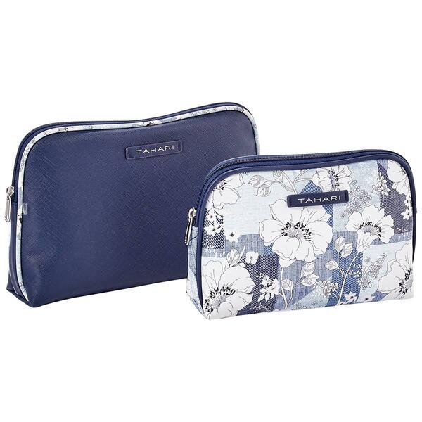 Womens Tahari 2pc. Floral Cosmetic Case