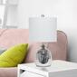 Lalia Home Metallic Grey Hammer Linen Shade Glass Jar Table Lamp - image 3