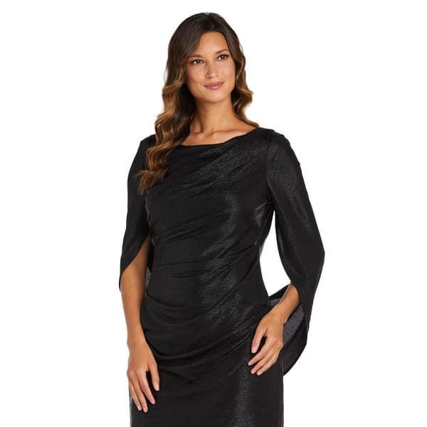 Womens R&amp;M Richards Cocktail Dress w/Draped Sleeves