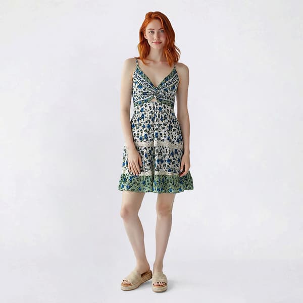 Juniors Angie Twist Front Keyhole Slip Dress