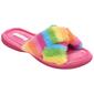 Womens Fifth & Luxe Rainbow X Band Slippers - image 1