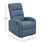 New Ridge Home Goods Charlotte Manual Upholstered Recliner - Blue - image 6