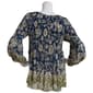 Petite Floral &amp; Ivy 3/4 Sleeve Floral Print Round Neck Blouse - image 2