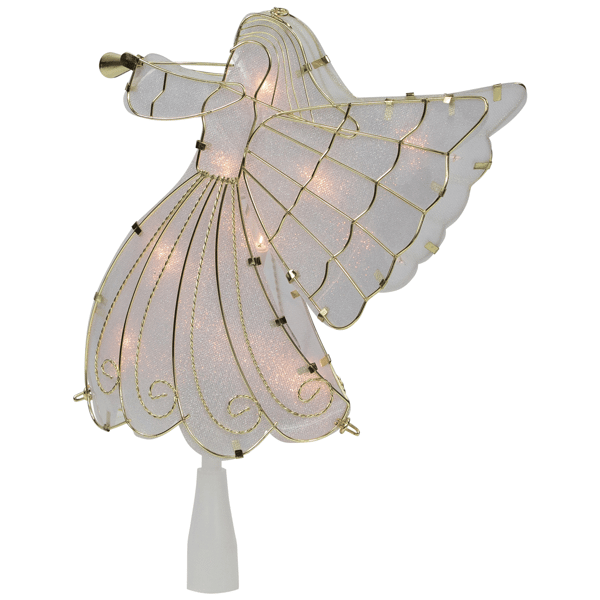 Northlight 10in. Gold Angel Tree Topper Warm White Lights