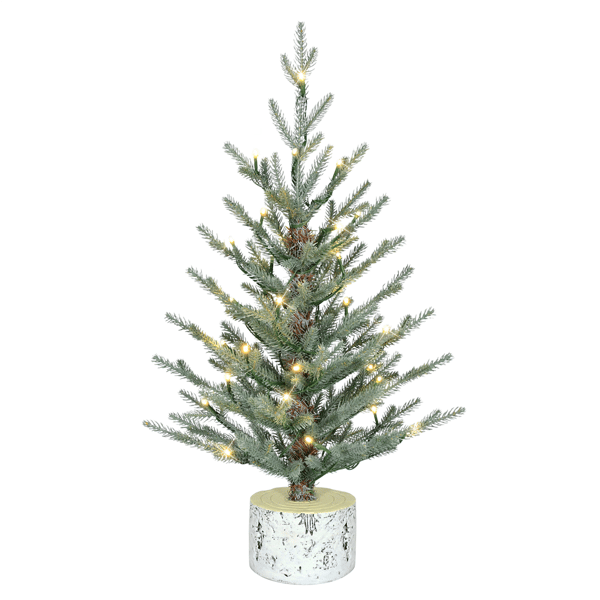 Puleo International Pre-Lit Blue Potted Arctic Fir Christmas Tree - image 