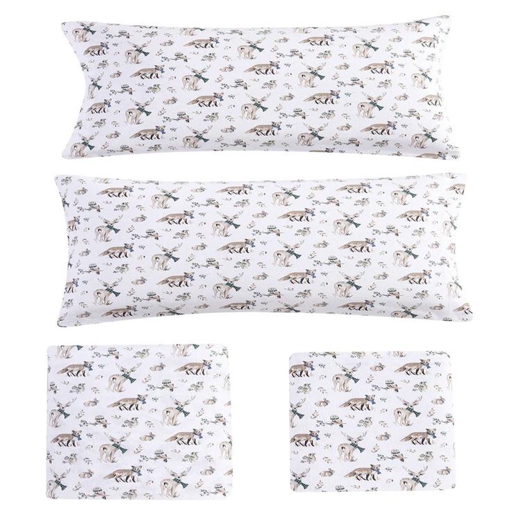 Eddie Bauer Woodland Friends Cotton Flannel Sheet Set