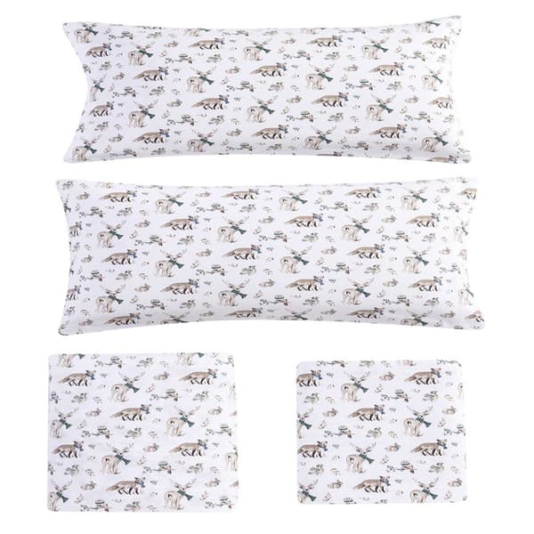 Eddie Bauer Woodland Friends Cotton Flannel Sheet Set