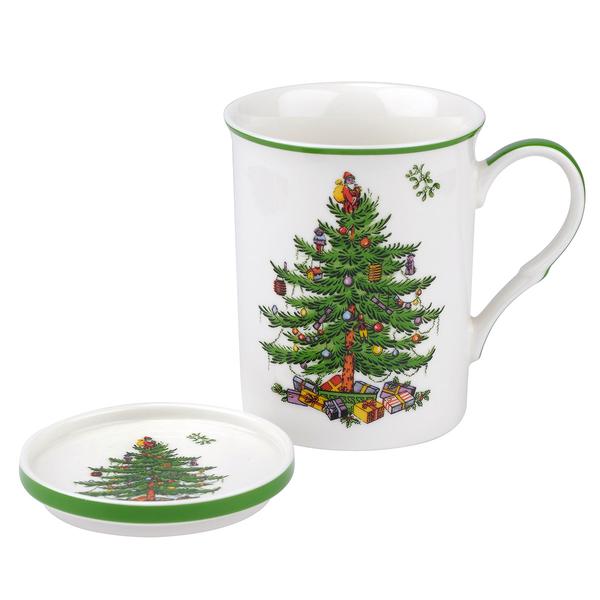 Spode Christmas Tree Mug & Coaster Set - image 
