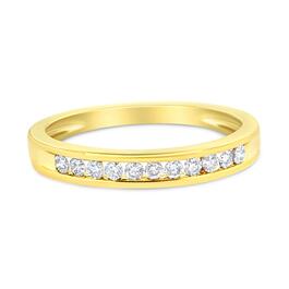 Haus of Brilliance Gold Over Silver 1/4ctw. Diamond Wedding Band
