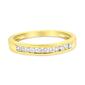 Haus of Brilliance Gold Over Silver 1/4ctw. Diamond Wedding Band - image 1